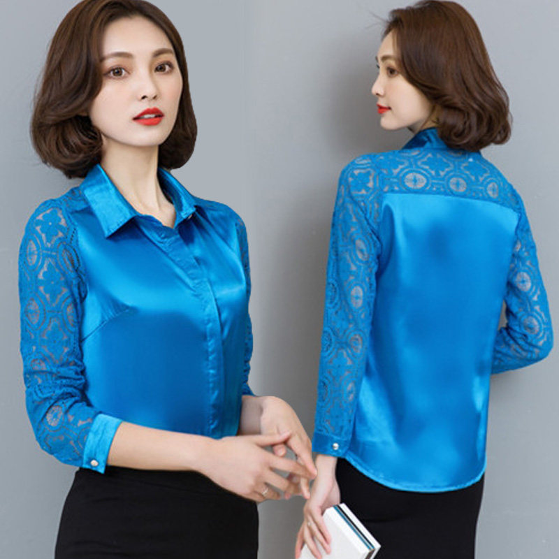 Spring new pattern Korean Edition Self cultivation Long sleeve Real silk shirt Solid Versatile Occupation jacket Satin Primer shirtin the Women's clothing/Boutique , Shirt  category - from Buy2taobao.com to provide professional Taobao agent buy service