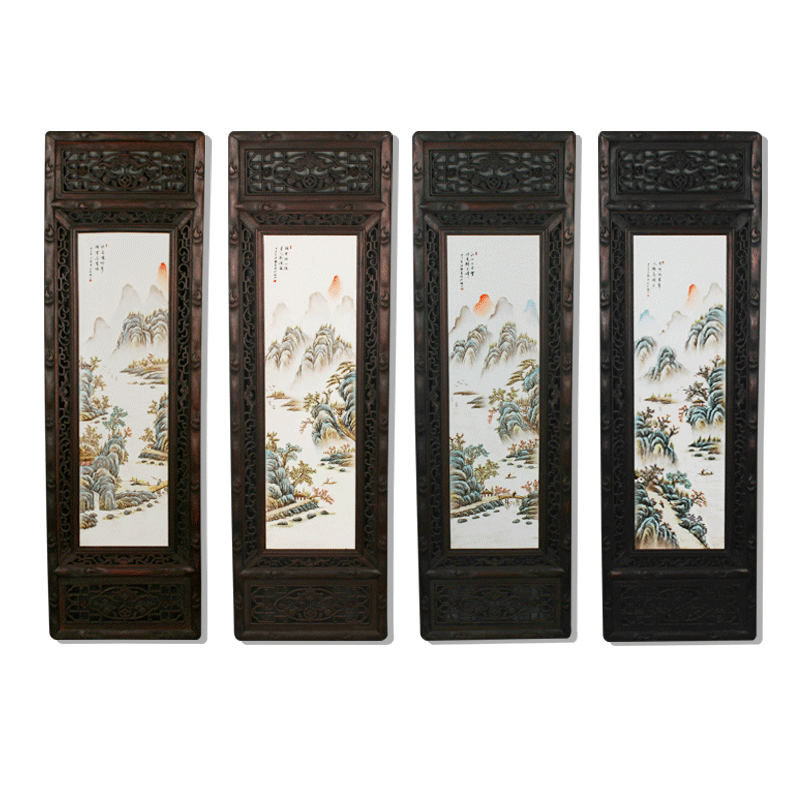 大师手绘家居客厅摆件瓷板画