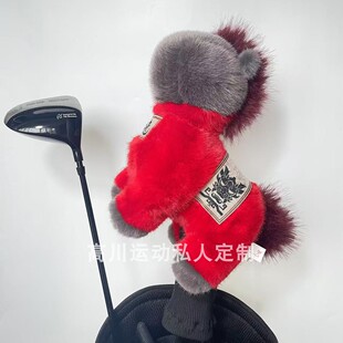 新款高品质马年战马高尔夫球杆套定制一号木杆套三五号木球道木套