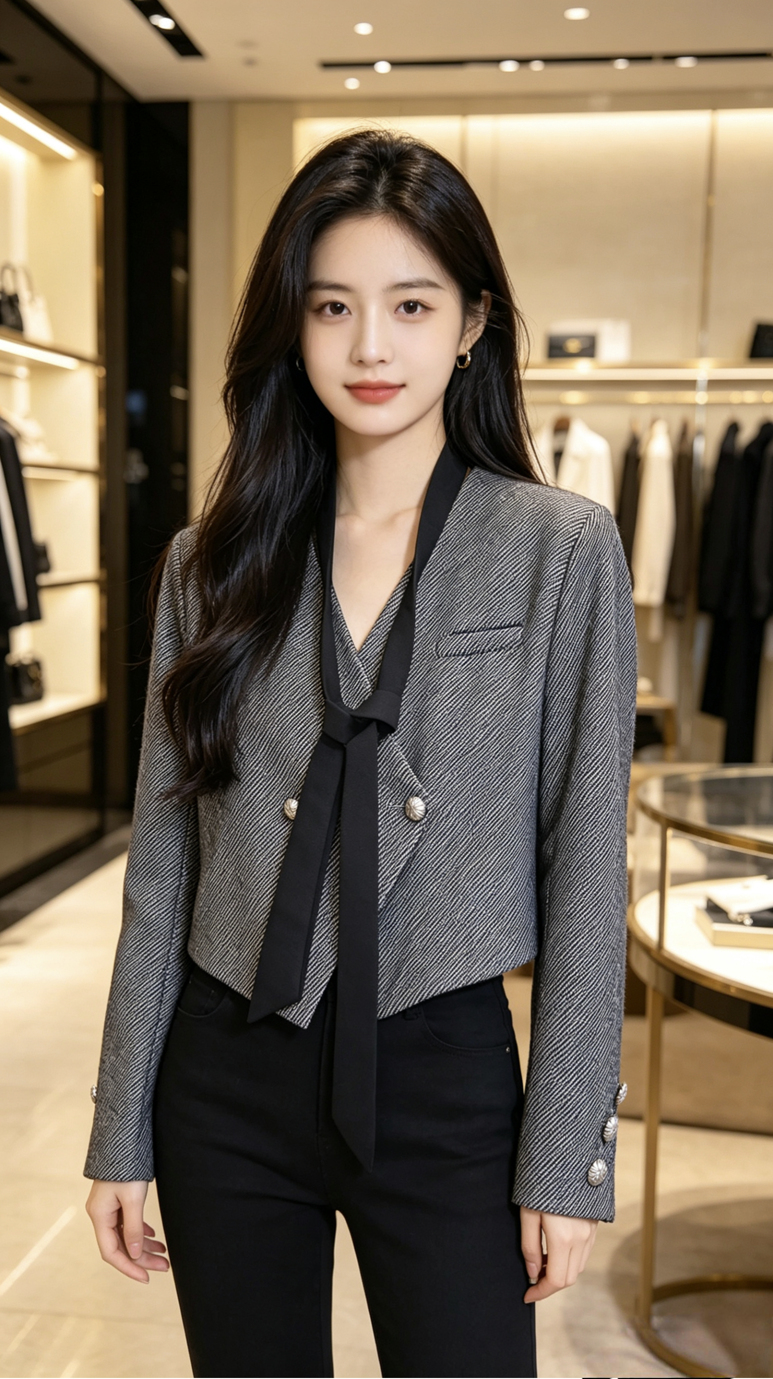 2026春秋冬粗纺毛呢短款新款韩版时尚气质百搭显瘦小西装外套女