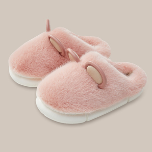 棉拖鞋 女可爱毛毛绒家居家用情侣秋冬季 室内保暖防滑冬天厚底新款