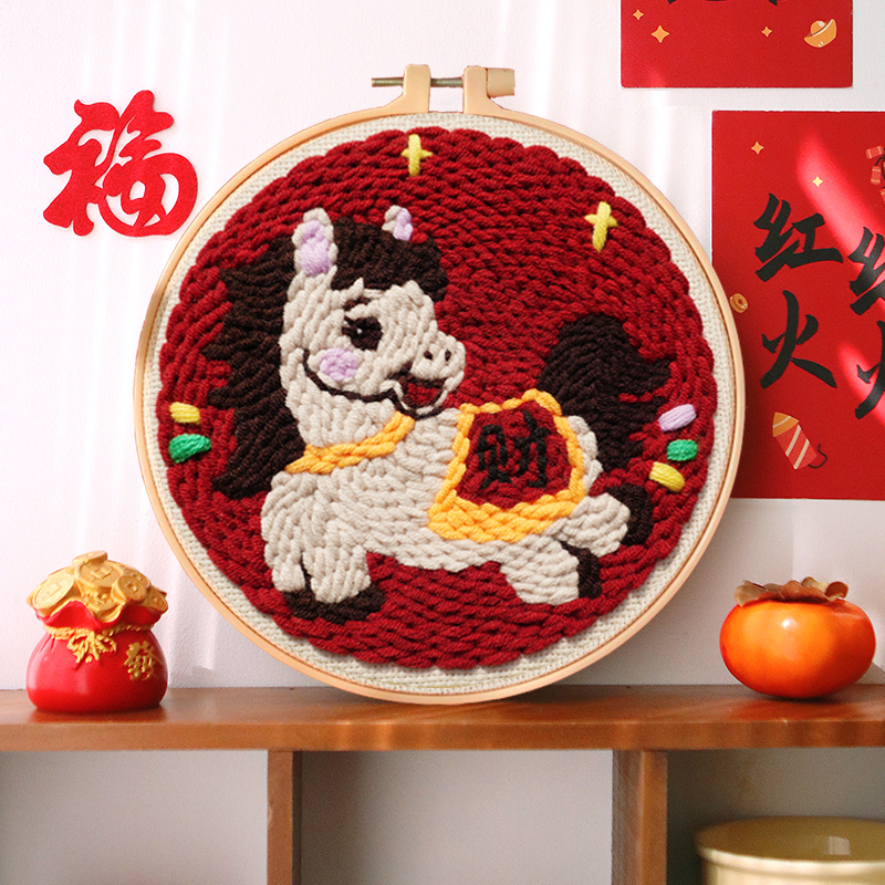 马年手工diy戳戳绣材料包