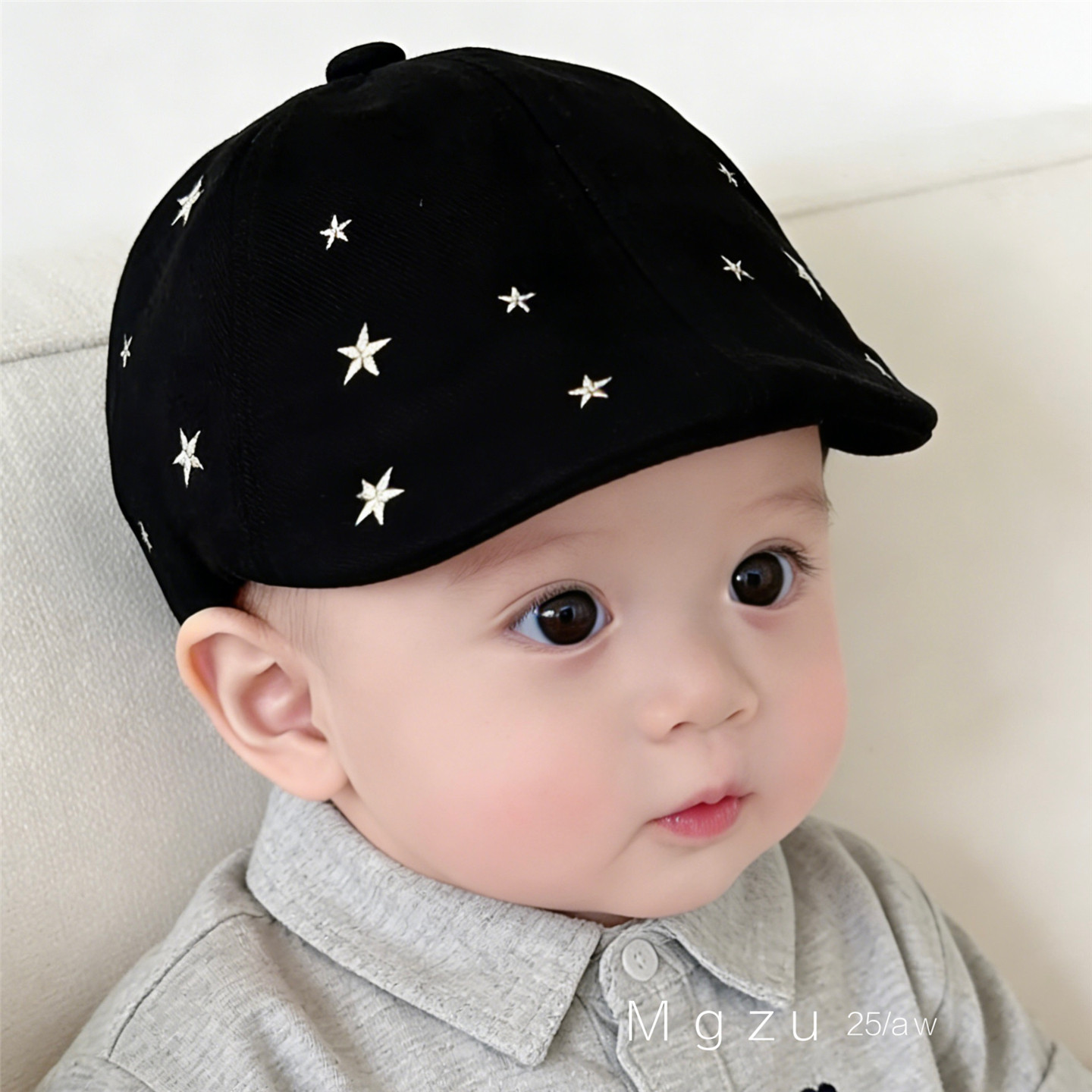 宝宝帽子春秋薄款洋气时尚贝雷帽婴幼儿春季新款男童女童鸭舌帽