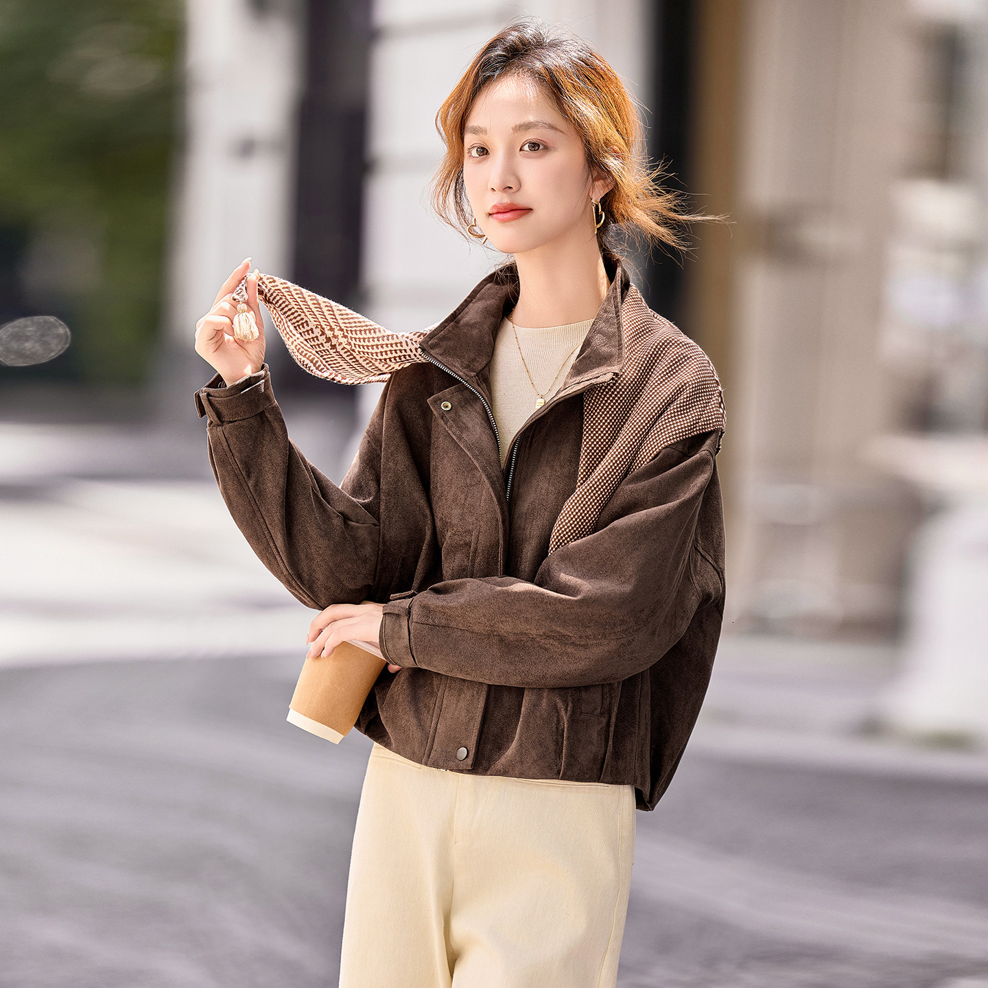 韩版时尚短外套百搭上衣女