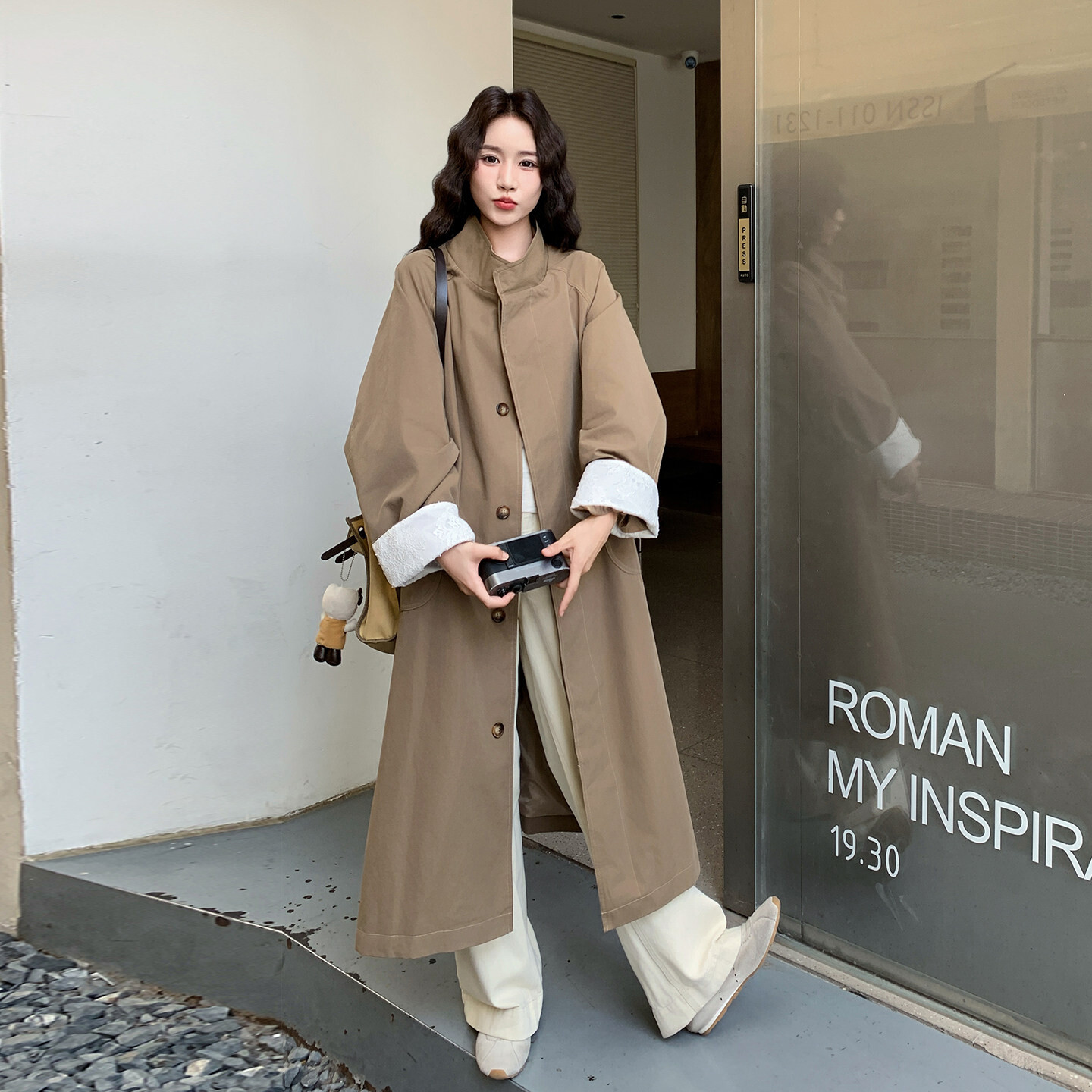 英伦风时尚蕾丝拼接衣外套女
