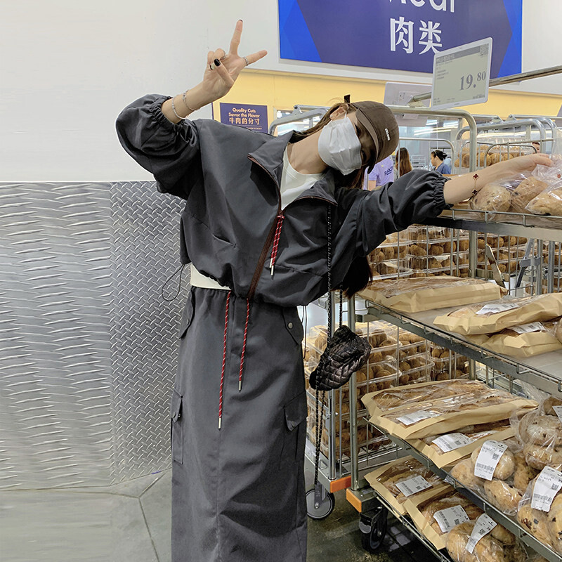 韩系慵懒风休闲运动套装裙女
