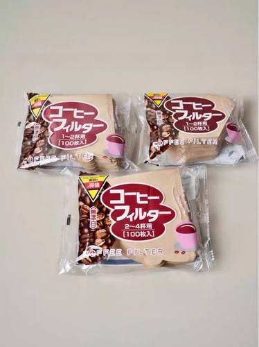 100枚咖啡滤纸原木浆手冲无漂泊滤纸咖啡过滤纸滴漏咖啡粉/出日本