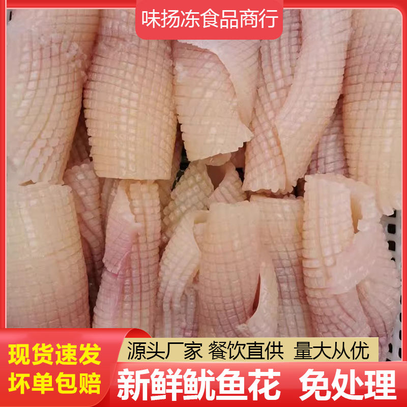 新鲜鱿鱼花现切无冰衣