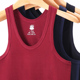 纯棉背心男士 全棉春夏季 跨栏健身运动打底吸汗衫 枣红酒红吊带无袖