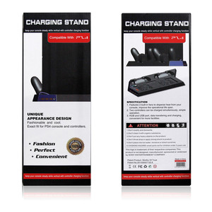 PS4 1000 1206老款厚机 散热器带手柄座充风扇 底座主机支架 配件