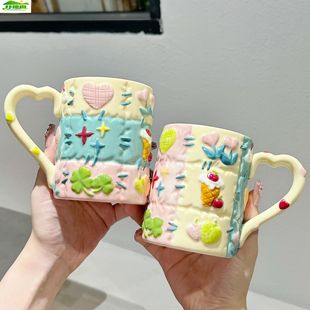 马克杯家用水杯女高颜值办公室喝水杯子咖啡杯陶瓷杯早餐杯燕麦杯