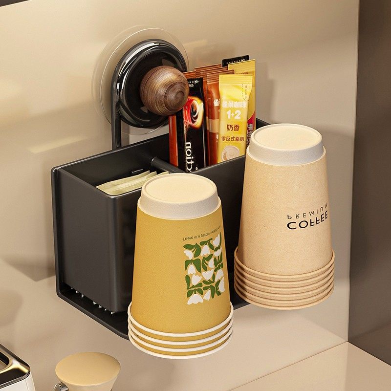 一次性杯子取杯器壁挂式水杯置物架多功能咖啡茶包吸管收纳纸杯架,家庭/个人清洁工具,杯架,淘宝优惠券,粉丝福利购,淘宝优惠卷
