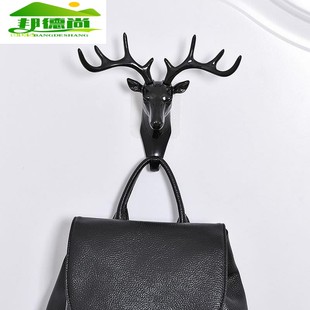 饰衣帽架 发饰首饰鹿角玄关入户门门后杂物挂架钥匙挂钩墙壁创意装