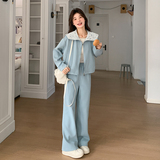 【新品现货】学院风海军领拼蕾丝卫衣套装271-8132P175K248，商品下架区，浙宝271