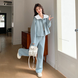 【新品现货】学院风海军领拼蕾丝卫衣套装271-8132P175K248，商品下架区，浙宝271