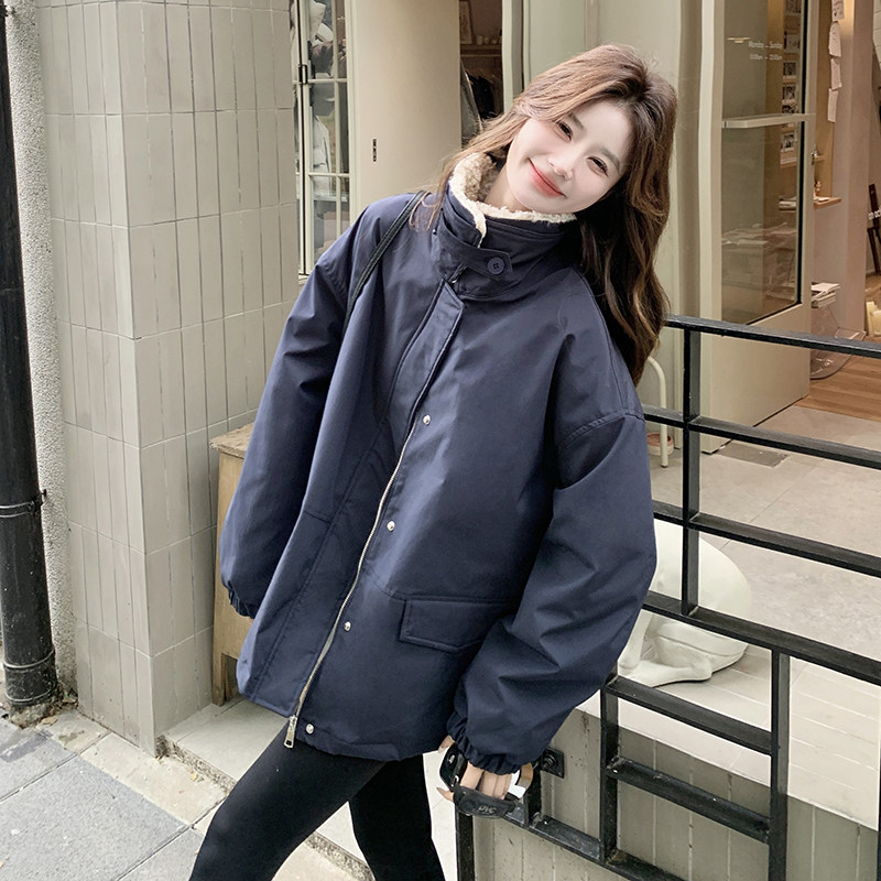 【派克羽绒服】现货羊羔毛拼接90绒派克羽绒服271-9215P315K468,女装羽绒服,浙宝271