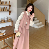 现货亲肤料春夏款连衣裙+马甲真两件套271-8079-P155K218，女装连衣裙，浙宝271