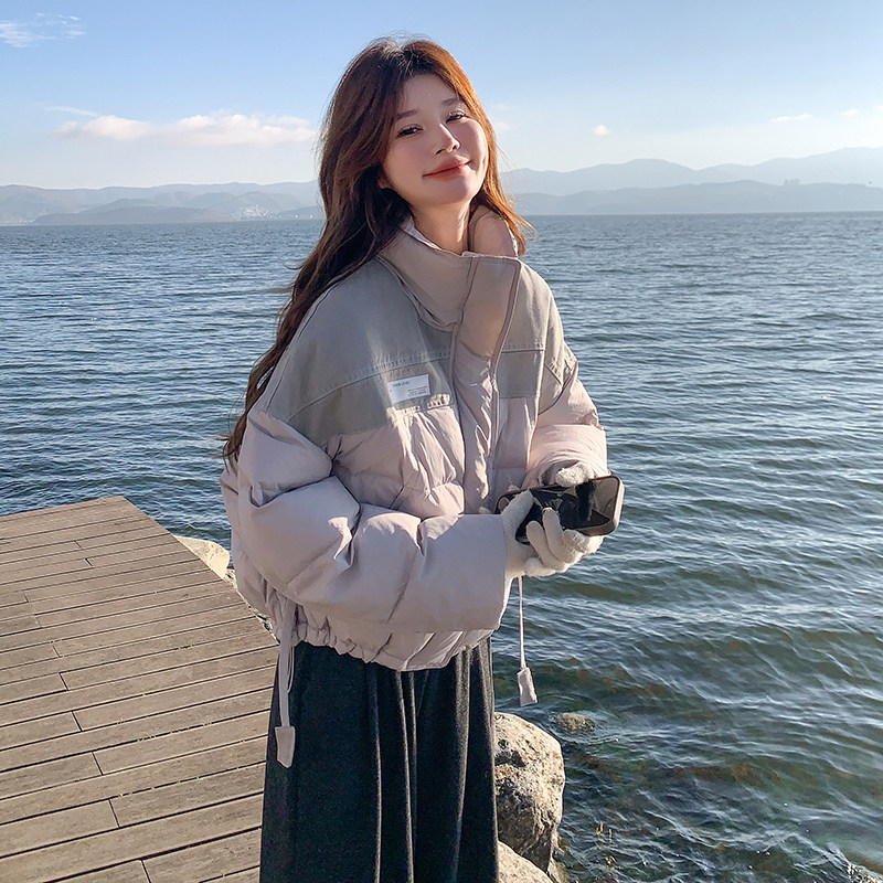 小个子短款立领羽绒服女冬季2024新款韩系爆款洋气独特别致超好看,女装羽绒服,浙宝271