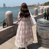 现货粉色蕾丝套装连衣裙271-6173P155K218，女装连衣裙，浙宝271