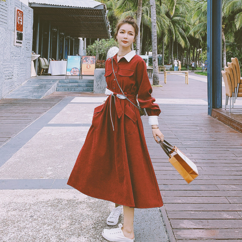 现货主推款2色271-7007-P115撞色连衣裙控178，女装连衣裙，浙宝271