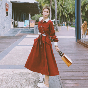 现货 主推款 2色271-7007-P115 撞色连衣裙 控178,女装连衣裙,浙宝271