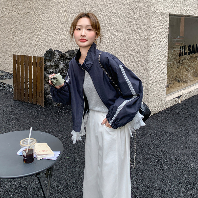 现货有买家秀新款短外套蕾丝拼接271-8166P145K198,女装短外套,浙宝271