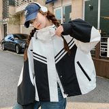 现货好款黑白撞色不挑人韩系冲锋衣271-8001-P145K198，女装短外套，浙宝271