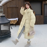 现货271-9285P435K668新款泡芙款90绒白鸭绒长款外套，女装羽绒服，浙宝271