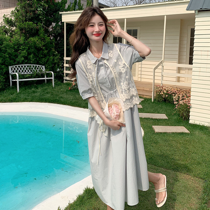 现货连衣裙+蕾丝薄外套两件套2C369-6160P145K198，女装连衣裙，浙宝271