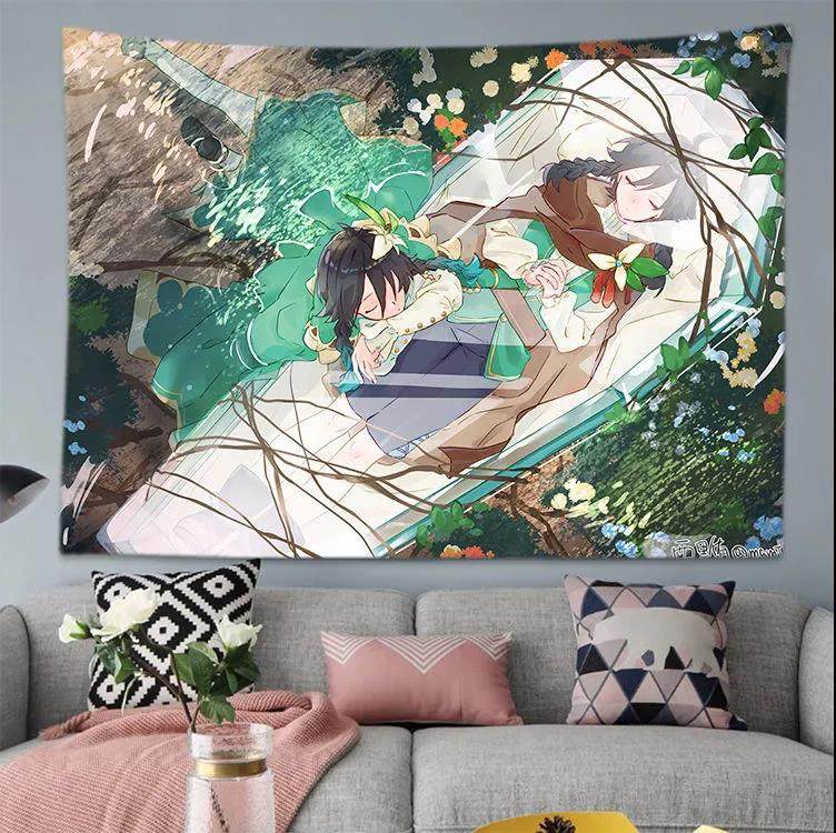 原神温迪周边挂布背景布来图定制订做卧室学生宿舍寝室墙布礼物