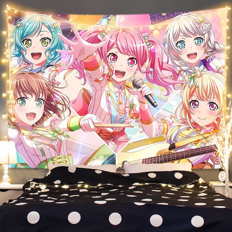 BanGDream梦想协奏曲挂布二次元游戏周边学生宿舍卧室床头墙毯布
