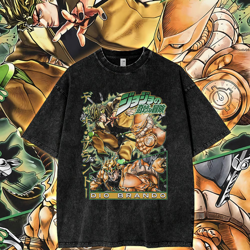 jojo的奇妙冒险t恤空条承太郎吉良吉影动漫周边纯棉短袖男夏