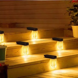 新款太阳能灯户外防水感应楼梯台阶灯室外花园装饰庭院壁灯别墅