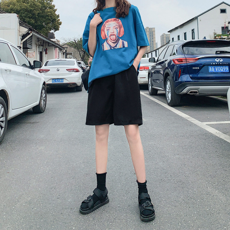 black suit shorts Easy Korean Edition Broad leg trousers Nickel cobalt Packing system Tea Fightin the Women's clothing/Boutique , Pants , Casual pants  category - from Buy2taobao.com to provide professional Taobao agent buy service