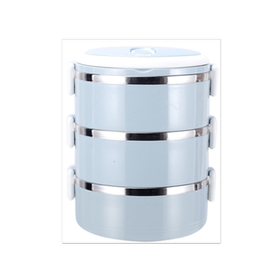 304不锈钢圆形餐盒多层保温饭盒上班族便当盒学生便携餐盒手提袋