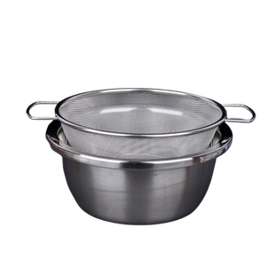 加厚不锈钢双耳网篮304不锈钢盆洗菜篮子密孔漏盆水果篮子淘米篮