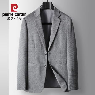 皮尔卡丹高级感男单西服2025春秋新款 商务休闲上衣轻奢微弹外套潮