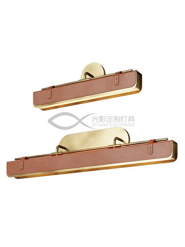 Valise皮革定制北欧设计师艺术复古不锈钢皮带壁灯酒店别别墅餐厅