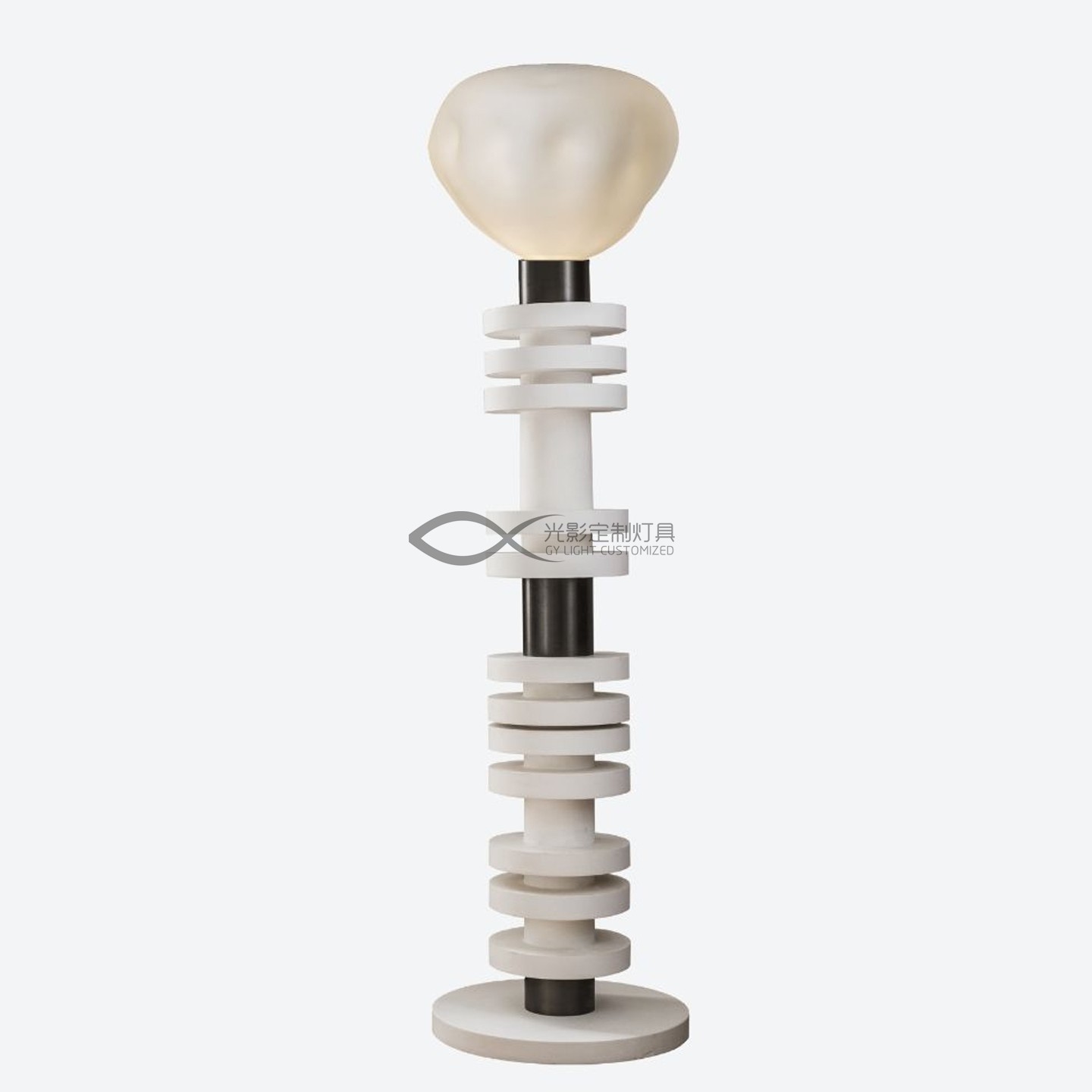 现代简约法式中古风落地灯灯酒店会所样板间Moonlight Floor Lamp