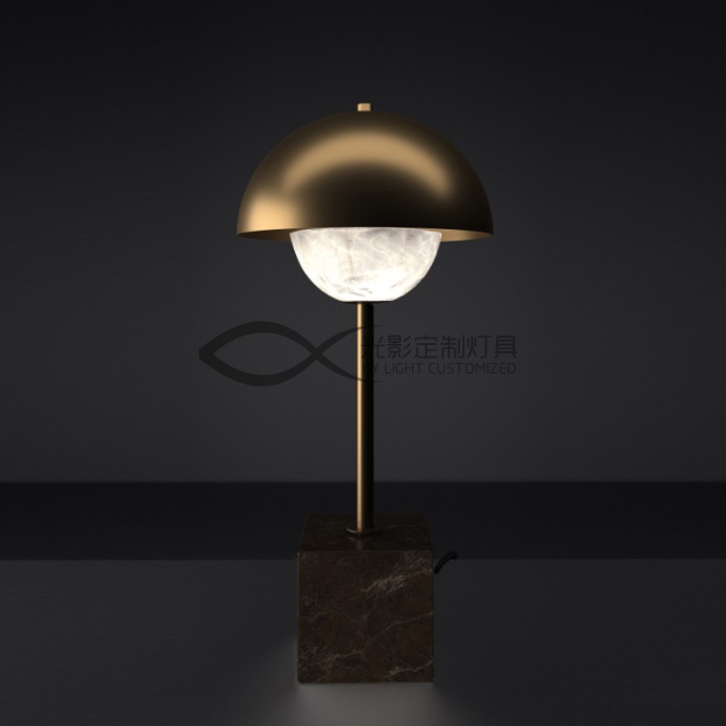 丹麦台灯书房客厅灯北欧定制云石灯Apollo alabaster table lamp