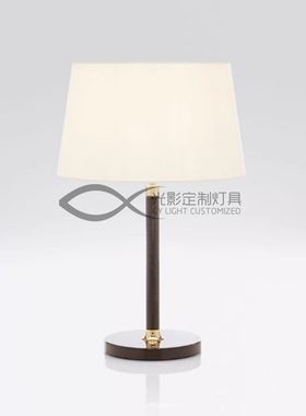 设计师意式简奢皮革装饰台灯