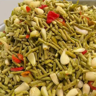 湖北腌菜罗田特产酸豆角农家自制下饭菜腌菜咸菜缸豆香脆开胃泡菜
