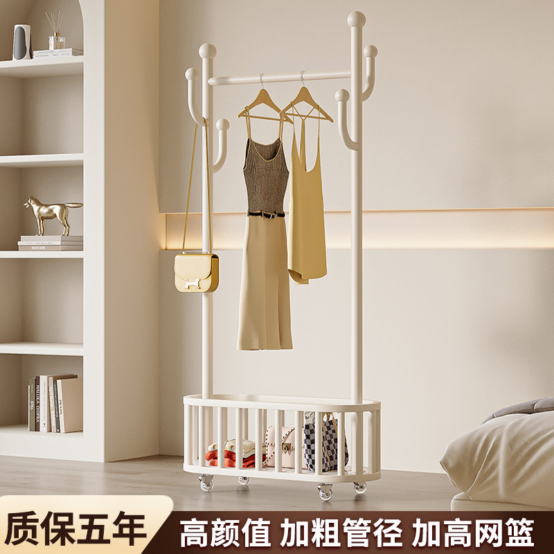 轻奢风落地衣帽架卧室家用移动室内客厅收纳衣服架子多功能挂衣架