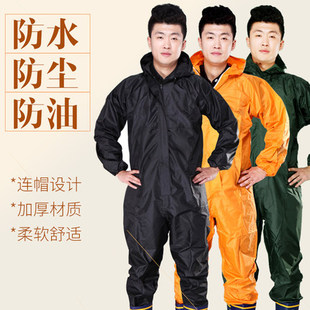 加长养殖场饲养员工作服冬季连体工装服耐磨防尘防寒雨衣防护服男