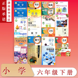 本任选人教 课标教科书六年级下册教材科学生活动手册语文数学英语道法音乐美术书法练习指导生命与安全信息科技版 6年级全科目