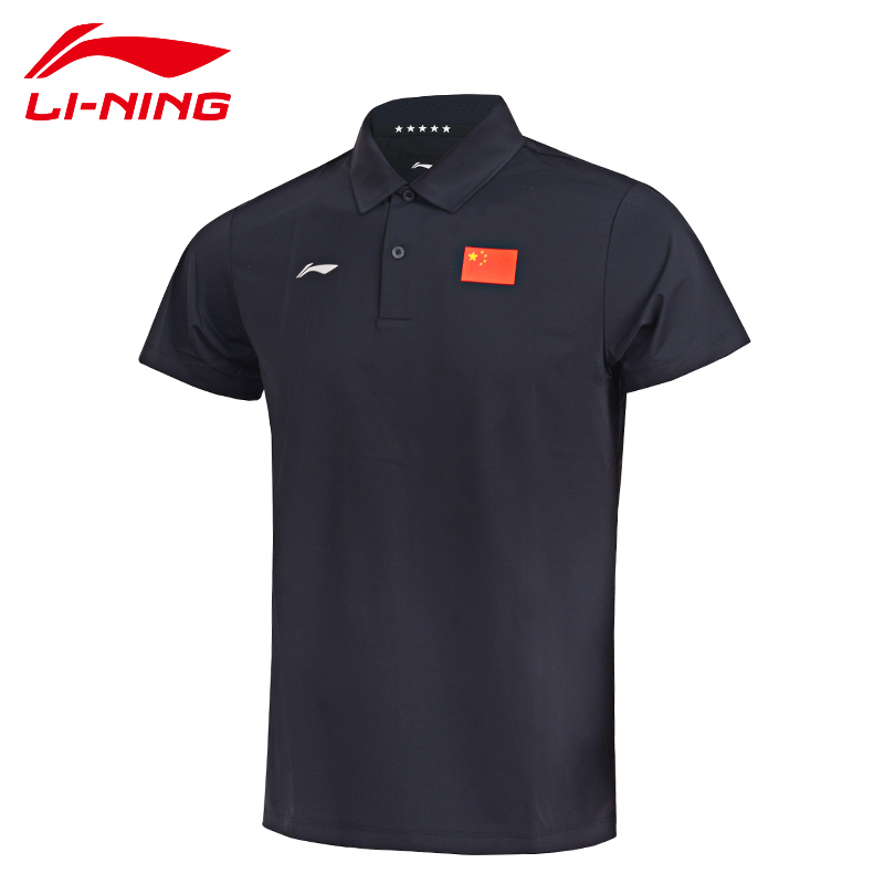 李宁乒乓球服短袖男款POLO衫国服