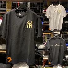 Yankees MLB 洋基队字母印花休闲短袖NY男女刺绣T恤