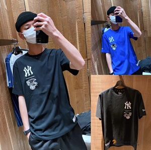 NEW ERA MLB男23春夏款潮牌圆领简约字母短袖T恤 M20051