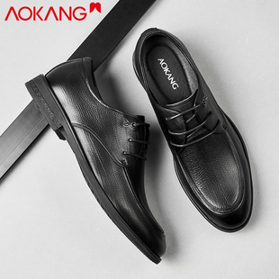 奥康男鞋商务正装皮鞋男高端真皮德比鞋休闲英伦风韩版新郎结婚鞋