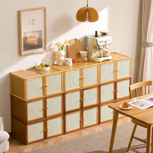 创意防尘格子柜组合柜中古书柜多功能边柜自由储物收纳柜电视柜子